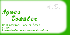 agnes doppler business card